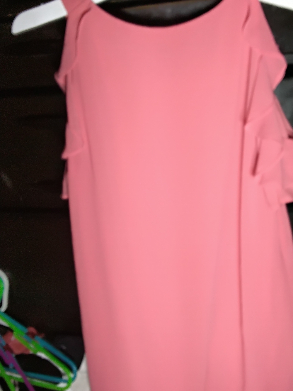 A. Byer Pink Cold-Shoulder Ruffle Dress - Picture 4 of 4